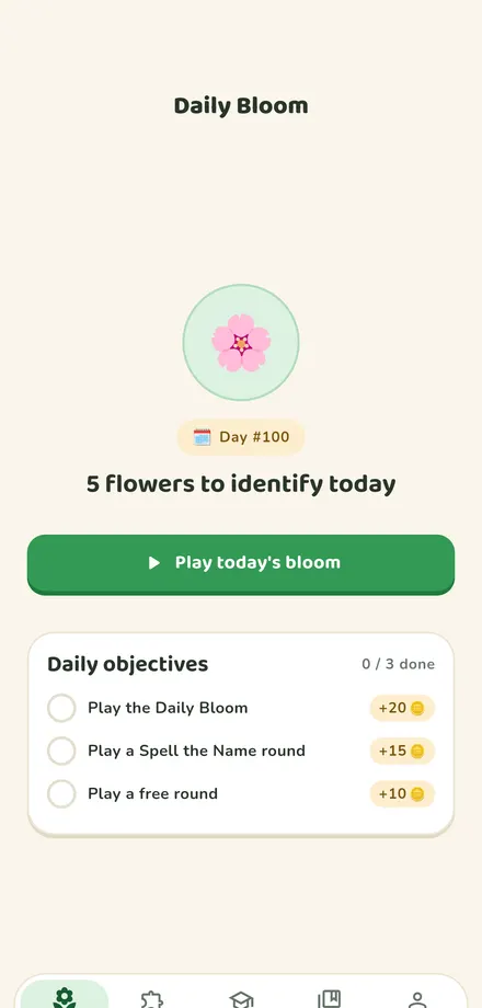 Daily Bloom screen